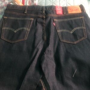 Levi men unwashed denim